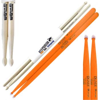 Agner Schlagzeugstöcke 5 A UV-Light  Orange mit keepdrum 5A