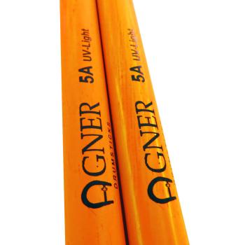 Agner Schlagzeugstöcke 5 A UV-Light  Orange mit keepdrum 5A