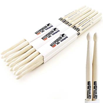 keepdrum Schlagzeugstöcke 7A Hickory Drumsticks 6 Paar