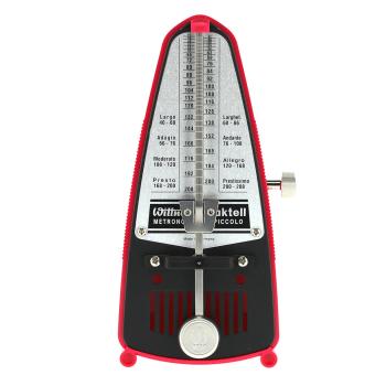 Wittner Metronom Taktell Piccolo mechanisch Dunkelrosa mit Tuch