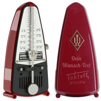 Wittner Metronom 834 Taktell Piccolo Rot mit personalisierter Gravur