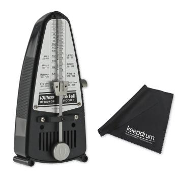 Wittner Metronom Taktell Piccolo mechanisch Schwarz mit Tuch