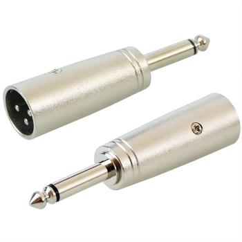 keepdrum ADA008 XLR-Adapter XLR-m zu 6,3 Klinke 2Stk