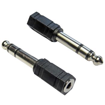 keepdrum ADA059 Klinken-Adapter 3,5mm Buchse zu 6,3mm 2-STÜCK