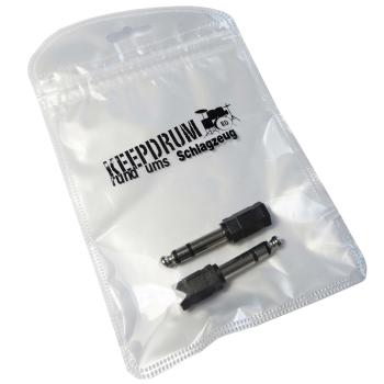 keepdrum ADA059 Klinken-Adapter 3,5mm Buchse zu 6,3mm 2-STÜCK