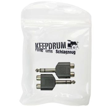 keepdrum ADA062 Adapter Stereo Cinch RCA Buchse - 6,3mm Klinke 2STÜCK