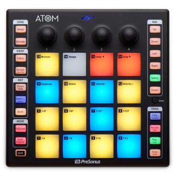 Presonus ATOM Pad DAW Controller mit Kopfhörer