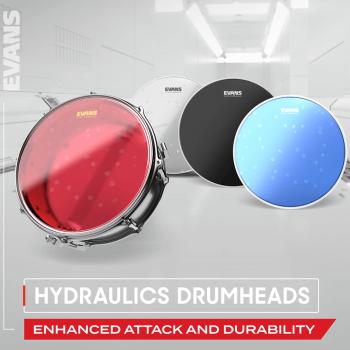 Evans B14HR Hydraulic Red Coated Snare Fell 14