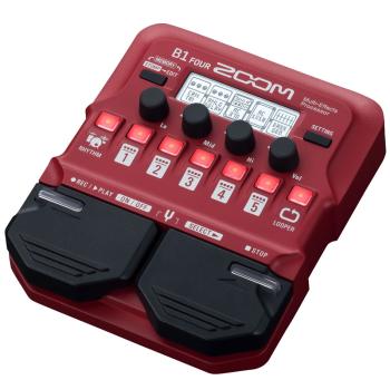 Zoom B1 FOUR Multi-Effektgerät für Bass mit Netzteil