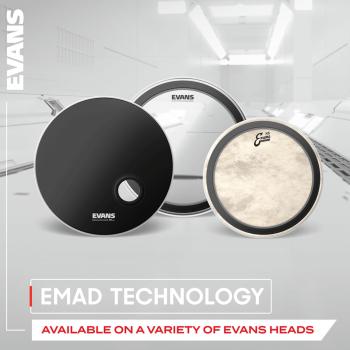 Evans BD24EMADCW 24 Bassdrum Fell White Coated