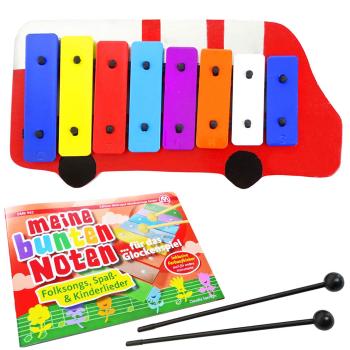 keepdrum Feuerwehr Glockenspiel mit Notenheft