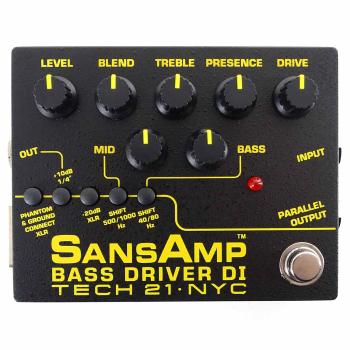 Tech21 SansAmp Bass Driver DI V2 Preamp Pedal mit XLR-Kabel