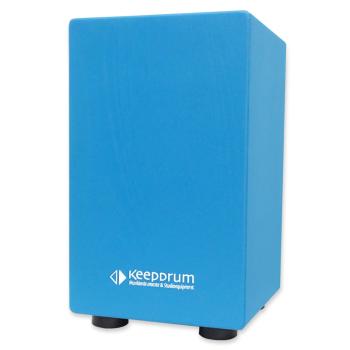 keepdrum Junior Cajon Blau mit Tasche mit Sitzpad Pink