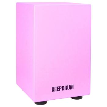 keepdrum Junior Cajon Pink mit Tasche mit Sitzpad Pink