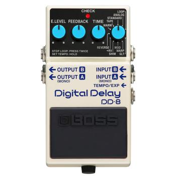 Boss DD-8 Digital mit FS-5U Fußtaster mit Patchkabel