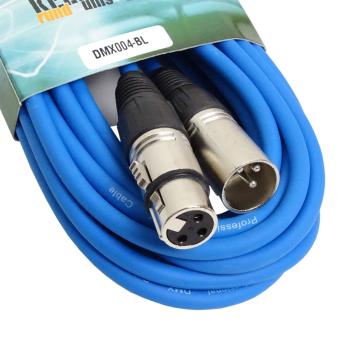 keepdrum DMX Kabel 15m 3-pol XLR 1x Rot 1x Blau