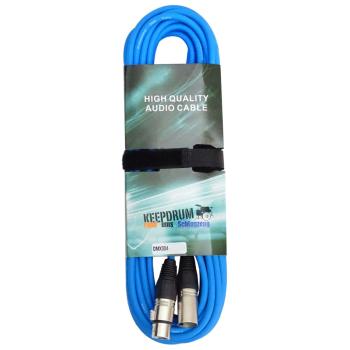 keepdrum DMX Kabel 15m 3-pol XLR 1x Rot 1x Blau