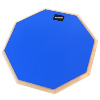 keepdrum DP-BL12 Drum Practice Pad Blau 12 mit Schlagzeugstöcken