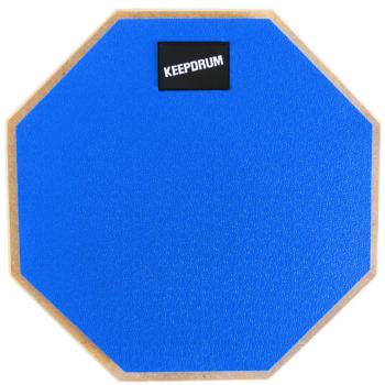 keepdrum DP-BL12 Practice Pad Blau 12 mit Sticks 5BB