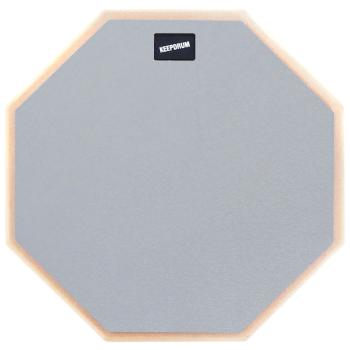 keepdrum DP-GY12 Drum Practice Pad Grau 12 mit Schlagzeugstöcken