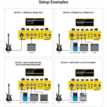 Nux Effektgerät Dual Loop Stereo Looper-Pedal mit Kabel