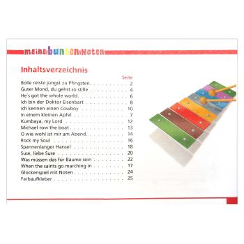 keepdrum Feuerwehr Glockenspiel mit Notenheft