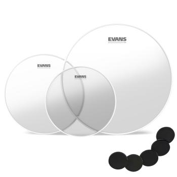 Evans ETP-G2CLR-S Clear Fell Pack Standard 12 - 13 - 16 mit  Pads