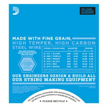 Daddario EXL120 Saiten für E-Gitarre Super Light 9-42 5 SETS