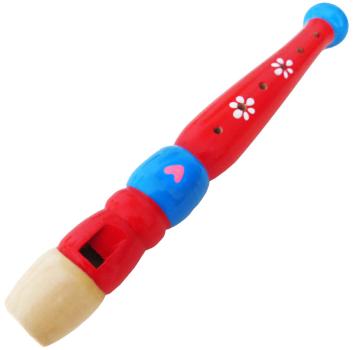 keepdrum KFL1RD Flöte aus Holz für Kinder Rot