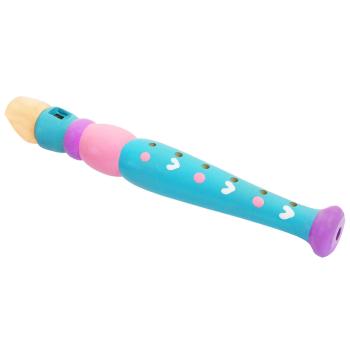 keepdrum KFL1BL Flöte aus Holz für Kinder Blau