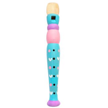 keepdrum KFL1BL Flöte aus Holz für Kinder Blau
