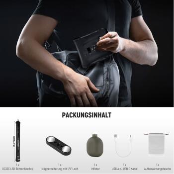 Neewer Stablicht GC30C aufblasbare LED-Stableuchte mit Netzteil