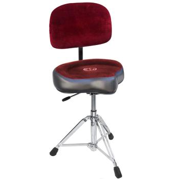 Roc-N-Soc Gaslift-Schlagzeughocker Sattel Rot mit Lehne
