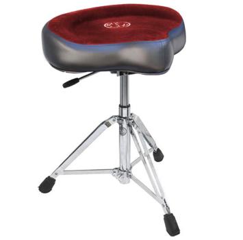 Roc-N-Soc Gaslift-Schlagzeughocker Sattel Rot mit Lehne