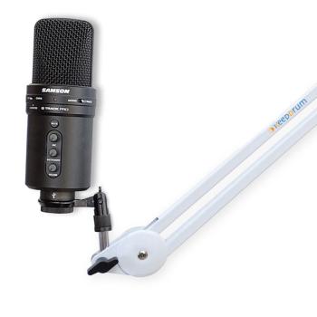Samson USB-Mikrofon G-Track Pro mit Gelenkarm Weiss