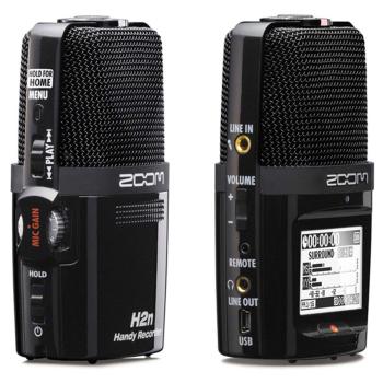 Zoom H2n Recorder mit Kugelgelenk Stativ-Adapter