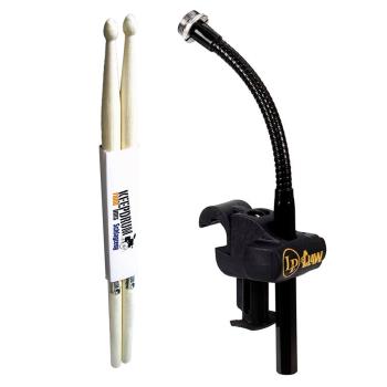 LP Latin Percussion LP591A EZ  Mikrofon Halterung mit Schlagzeugstöcken