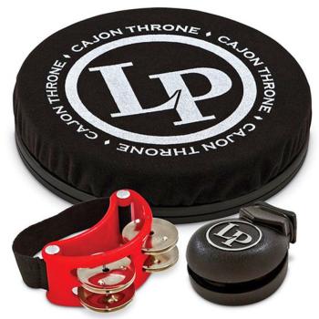 LP Latin Percussion LPCP1 Cajon Zubehör-Set Tambourin Kastagnette