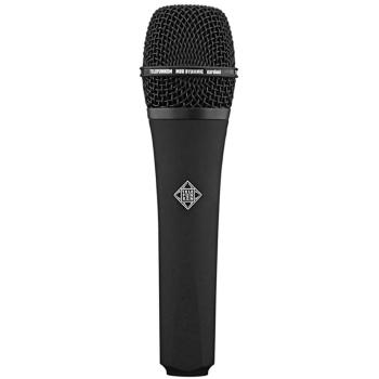 Telefunken Mikrofon M80 schwarz mit Mikrofonständer gerade