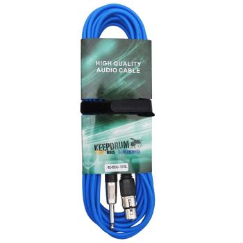 keepdrum MC003XJ 6m Mikrofonkabel Blau Klinke-XLR