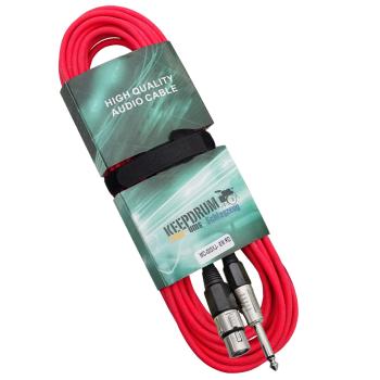 keepdrum MC003XJ 6m Mikrofonkabel Rot Klinke - XLR
