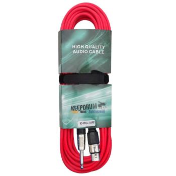 keepdrum MC003XJ 6m Mikrofonkabel Rot Klinke - XLR