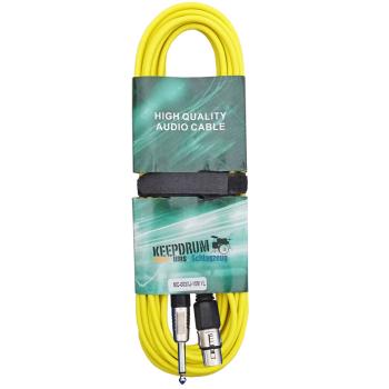 keepdrum MC003XJ 10m Mikrofonkabel Gelb Klinke-XLR