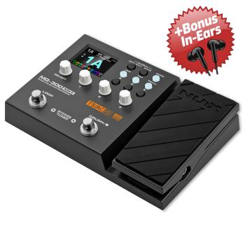 NUX Multi-Effektgerät MG-300 MKII für E-Gitarre + Bonus In-Ear Kopfhörer