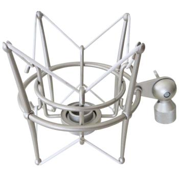 keepdrum MS089SV Silber Mikrofon-Spinne mit Kabel
