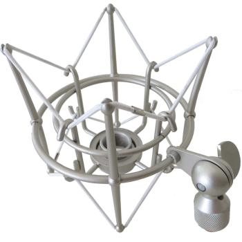keepdrum MS089SV Silber Mikrofon-Spinne mit Popschutz