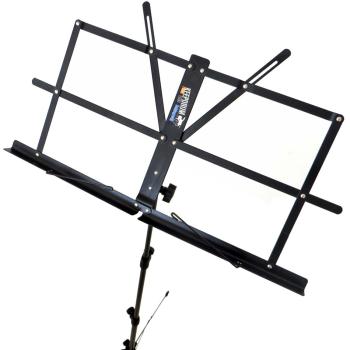 keepdrum MUS2BK Notenpult Schwarz mit 4 Klammern