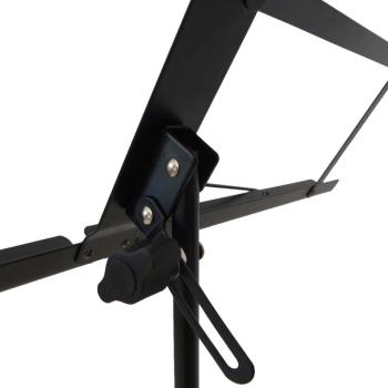 keepdrum MUS2BK Notenpult Schwarz mit 4 Klammern