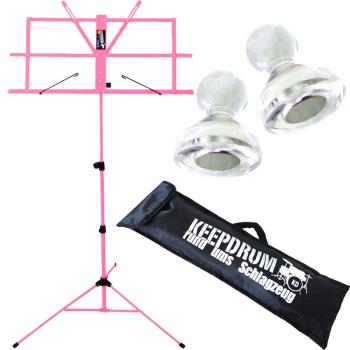 keepdrum MUS2PK Notenständer Pink mit 10 Magnete