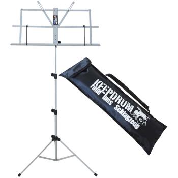 keepdrum MUS2SV Notenständer Silber mit 10 Magnete